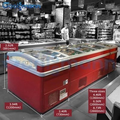 ETLガソリンスタンド & ミニストア 2面オープンアイランド冷蔵庫